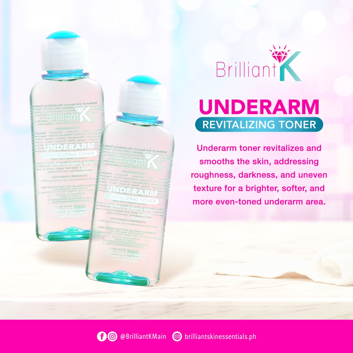 UNDERARMS THAT GLOW WITH K-ONFIDENCE - OPT FOR THE FINEST CARE! 🍃

Brilliant K Underarm Revitalizing Kit provides care that smooths and brightens your skin for a confident, glowing appearance. 🥰

#BrilliantK
#BrilliantSkinEssentials