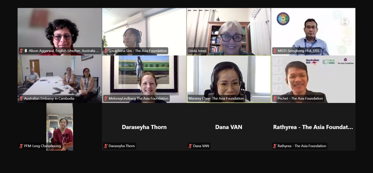 PonlokChomnes's tweet image. 💻 #PonlokChomnes held a virtual validation session on 16 Aug 2024 to present GEDSI analysis pre-findings, to gather stakeholders feedback.

#GEDSIAnalysis #PolicyProcess