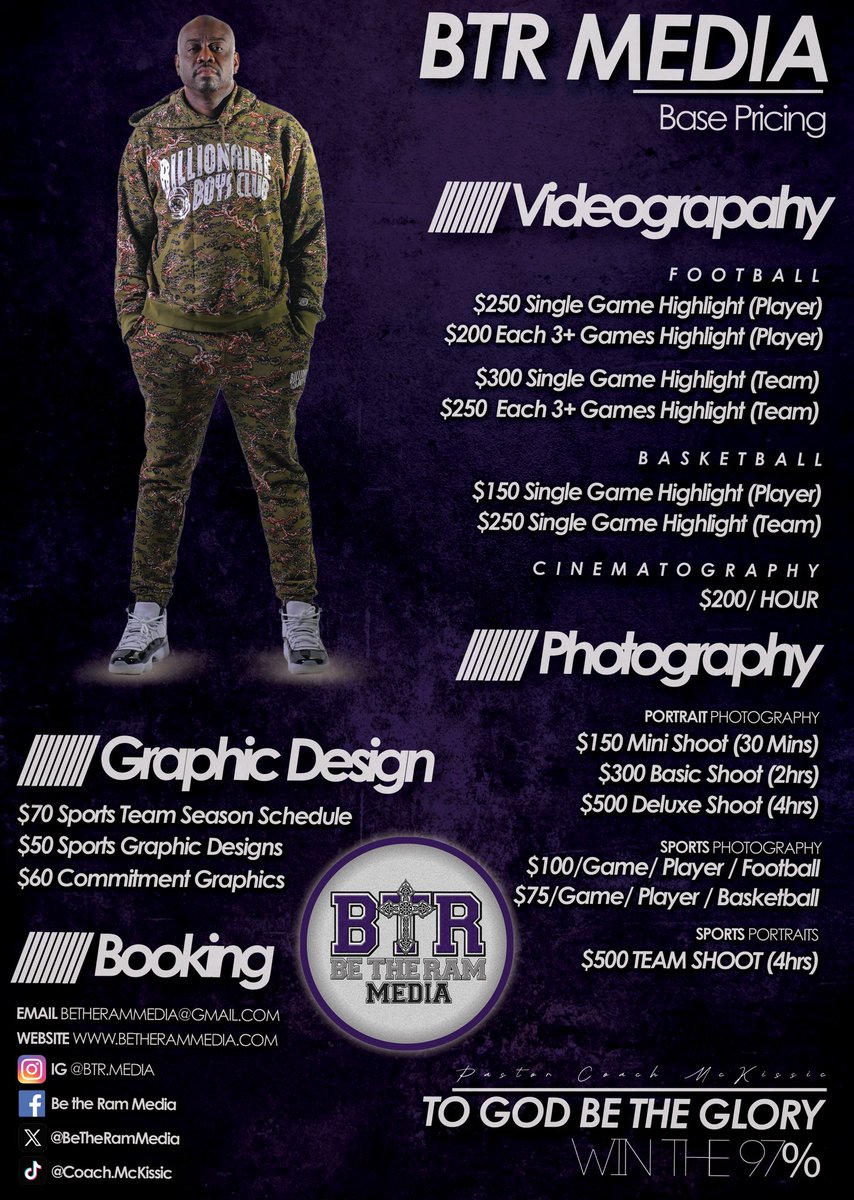BeTheRamMedia's tweet image. Basic Introductory Pricing