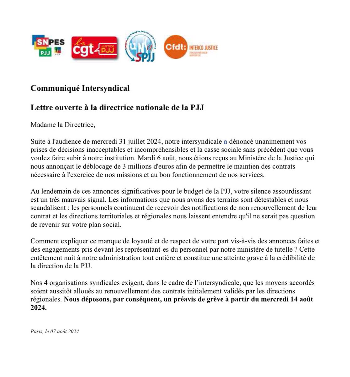 #mobilisation #soutienpjj
🔵🟡 Soutien au personnel de la PJJ, en grève suite à l’annonce d’un plan social impliquant la suppression de 500 contrats d’éducateurs, psychologues ou assistants sociaux après le 31/08/24 ✊
Rappel: l’éducatif doit primer sur le répressif 🔵🟡
