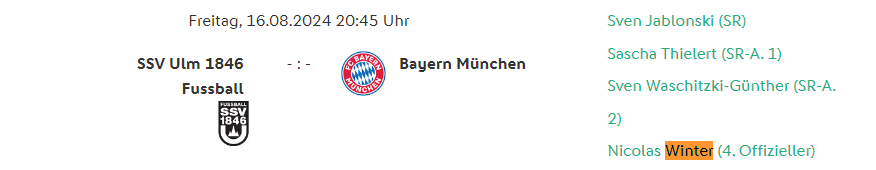 Statt eine Spielleitung im DFB-Pokal zu übernehmen, ist Winter als 4. Offizieller bei Ulm vs. Bayern eingesetzt. Kann mir jemand mit Expertise sagen, ob das normal ist für einen Schiri, der letzte Woche noch 2. BL gepfiffen hat? #dfbschiris #schalke #schallenberg #gelbrot