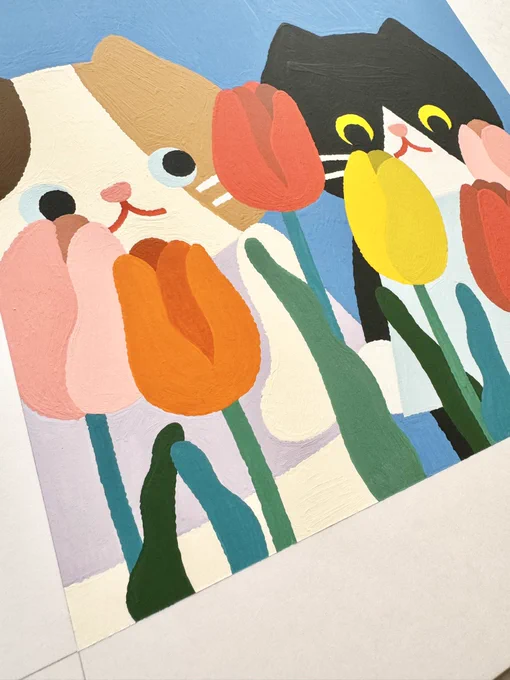 11月の個展に向けて、絵の具で実験中