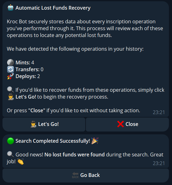 Want to recover lost funds? We got you! 🚀

You like the little sneak peek of our bot? 👀
Join us here for more: t.me/krocbot_KAS

$KAS #KASPA #kasplex #KRC20