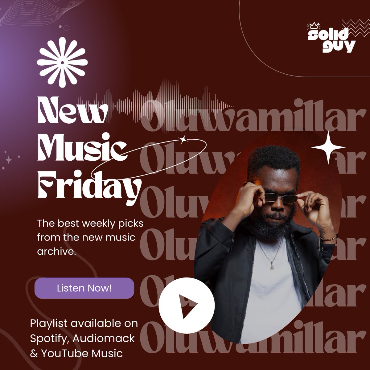 Solid Guy Magazine™ (@solid_magazine) on Twitter photo NEW MUSIC FRIDAY SOLID PICKS🇳🇬
16-8-24
Cover: <a href="/thisism1llar/">Øᒪᑌᗯᗩᗰlᒪᒪᗩᖇ is listening to ÀGBÀLÁGBÌ</a>
Link: push.fm/fl/newmusicfri…
Like, Share And Save 🥹💛
.
.
Oluwamillar - Alubarika (<a href="/thisism1llar/">Øᒪᑌᗯᗩᗰlᒪᒪᗩᖇ is listening to ÀGBÀLÁGBÌ</a>)
Joeboy - Zombie (<a href="/Joeboy/">LAVIDA BOY</a>)
Bnxn - Philomena (<a href="/BNXN/">Benson</a>)
D’Banj - Entertainer D’Sequel (Album) (<a href="/iamdbanj/">D'banj D Kokomaster</a>) NEW MUSIC FRIDAY SOLID PICKS🇳🇬
16-8-24
Cover: <a href="/thisism1llar/">Øᒪᑌᗯᗩᗰlᒪᒪᗩᖇ is listening to ÀGBÀLÁGBÌ</a>
Link: push.fm/fl/newmusicfri…
Like, Share And Save 🥹💛
.
.
Oluwamillar - Alubarika (<a href="/thisism1llar/">Øᒪᑌᗯᗩᗰlᒪᒪᗩᖇ is listening to ÀGBÀLÁGBÌ</a>)
Joeboy - Zombie (<a href="/Joeboy/">LAVIDA BOY</a>)
Bnxn - Philomena (<a href="/BNXN/">Benson</a>)
D’Banj - Entertainer D’Sequel (Album) (<a href="/iamdbanj/">D'banj D Kokomaster</a>)