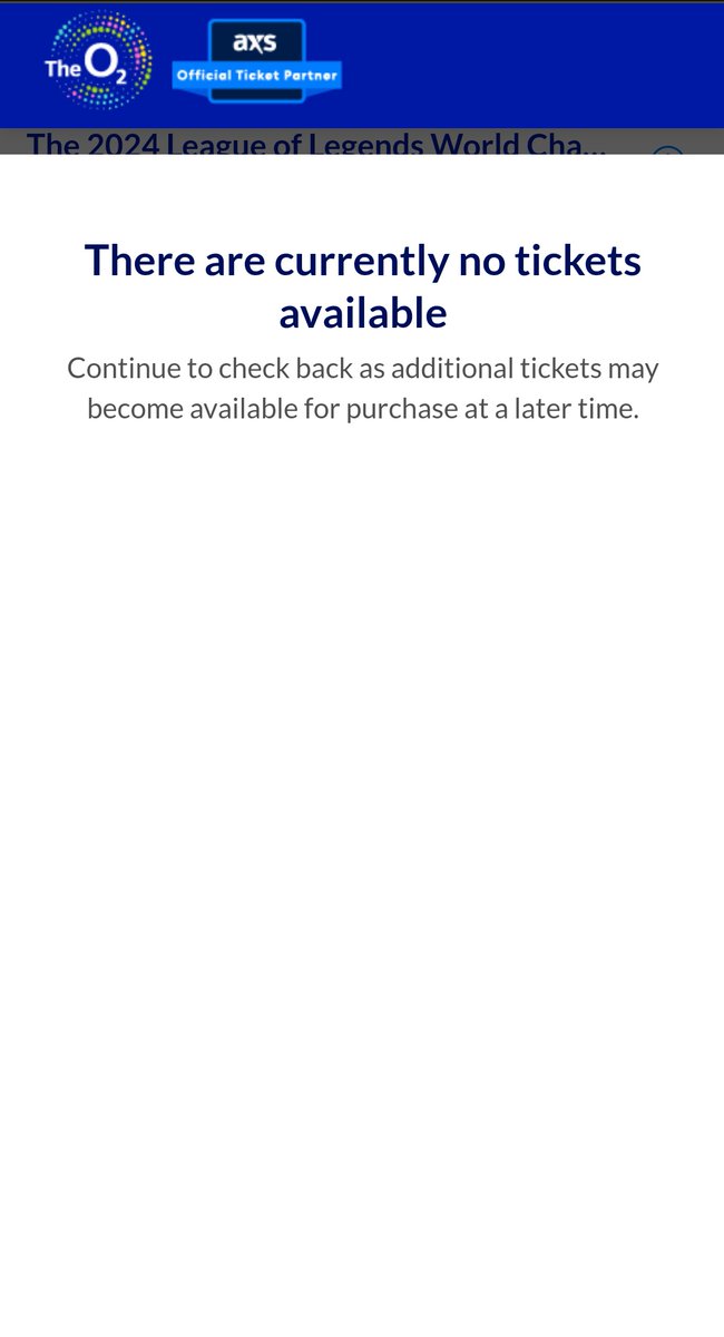 Has anyone actually managed to get tickets these past 3 days? <a href="/lolesports/">LoL Esports</a> whyyyyy 🫠🫠🫠