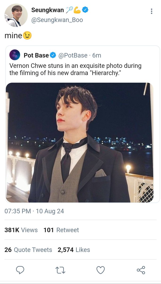 nate_svttwice's tweet photo. "hidden softness"

| #verkwan few tweets au |

where ang pogi at maangas na badminton athlete na si seungkwan ay nagiging prinsesa kapag magkasama sila ng kaniyang long time boyfriend, na isang veteran actor, na si vernon. https://t.co/U6i5dKgZQW