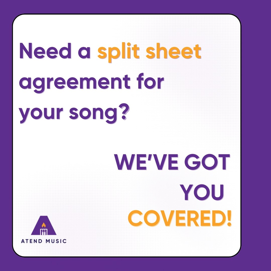AtendMusicPub's tweet photo. To avoid stories that touch the heart, or royalty collection issues, get a split sheet agreement for your songs! The song never blow yet?...still get one. Protect your interest in your songs o!

#publishingroyalties #musicbusiness #newmusicfriday
#atendmusicpublishing https://t.co/KxzwKQkbgn