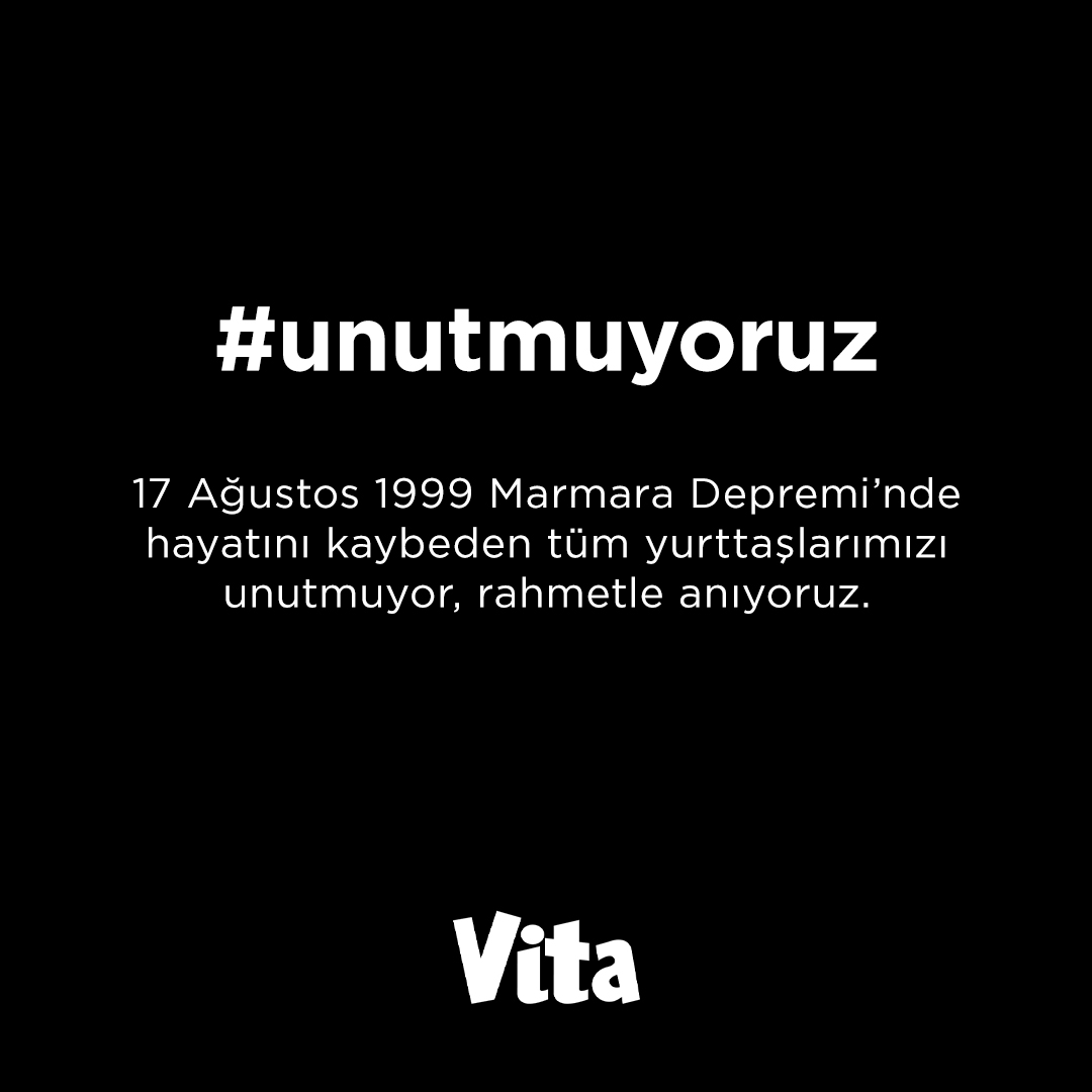 17 Ağustos 1999 Marmara Depremi'nde hayatını kaybeden tüm yurttaşlarımızı unutmuyor, rahmetle anıyoruz. #unutmuyoruz