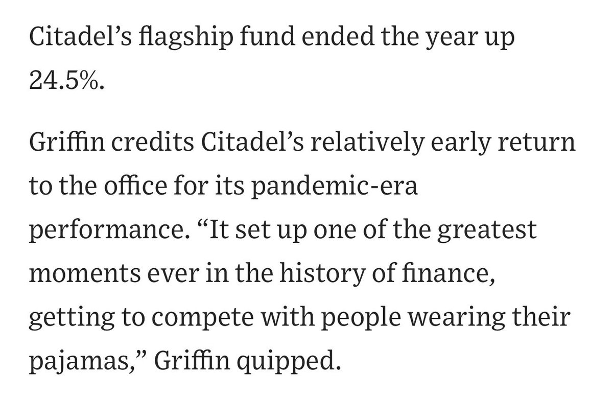 Ken Griffin’s view on return-to-office vs WFH