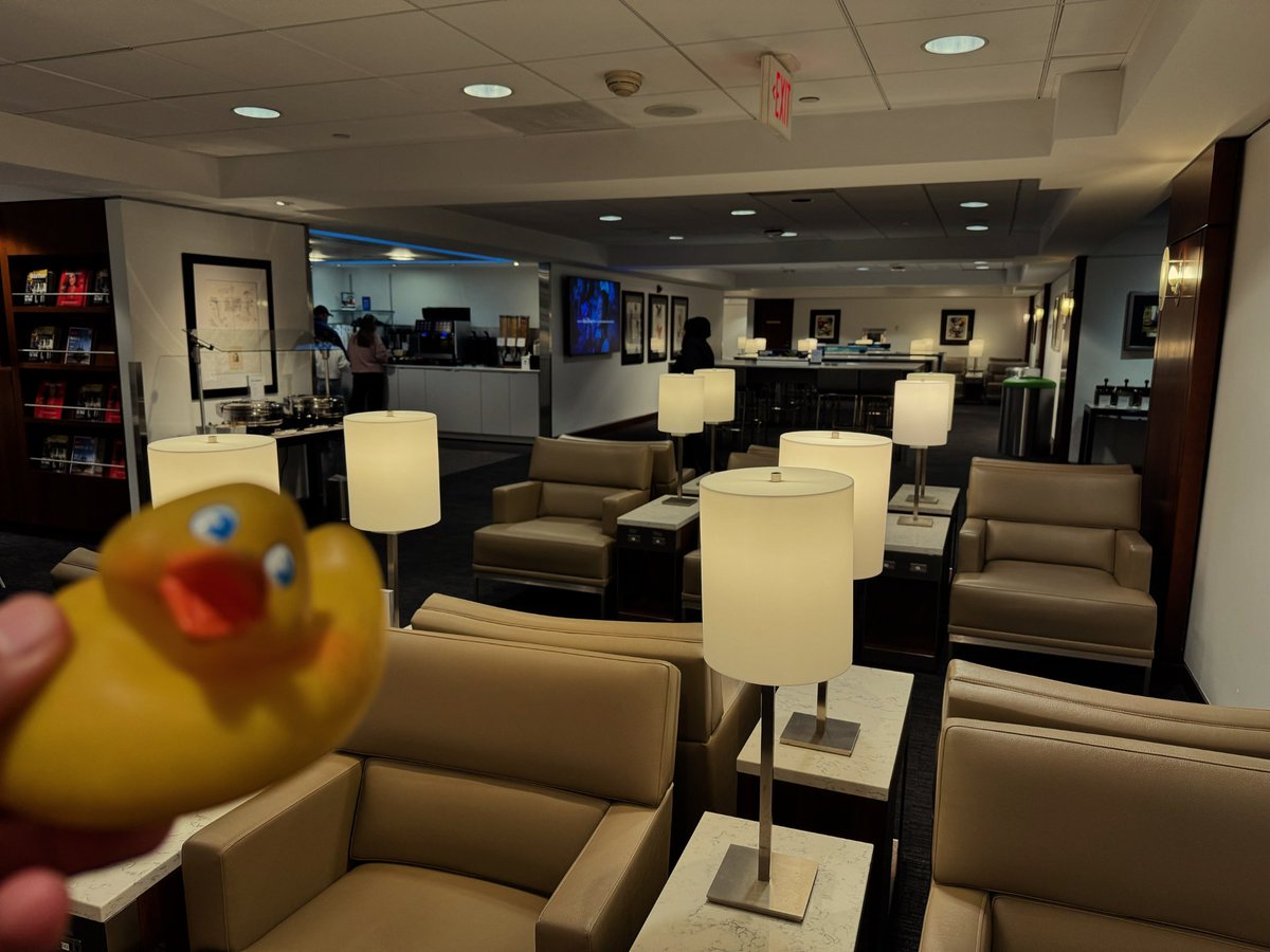 brucesardeson's tweet photo. PT and I got to the #UnitedClub #IAD right after it opened https://t.co/DAK2H6AULK