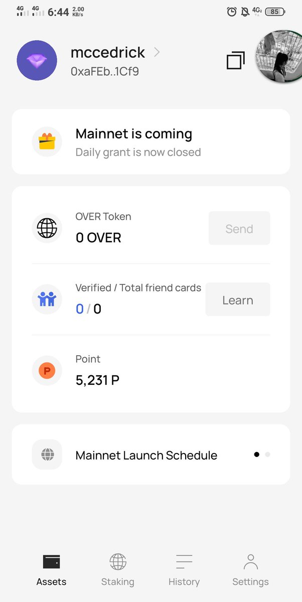 Mccedrick04's tweet photo. @overprotocol @over_wallet The 980 token suddenly disappeared. https://t.co/RLdI9f5Nmb