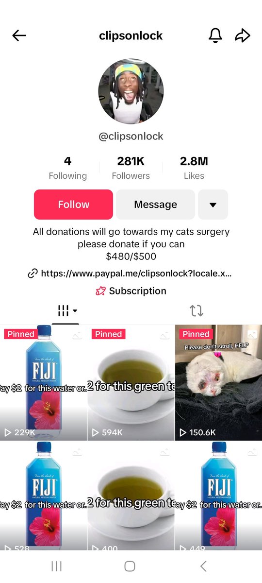 amybethjo_'s tweet photo. @TikTokSupport 
This person is doing a scam.
Not their cat. Scamming people out of money. Stolen from a @gofundme page. https://t.co/0S2G0PdPBE