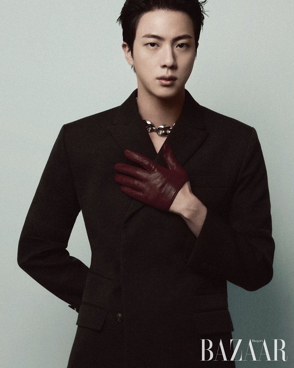 Jin looks dashing for Harper's Bazaar Korea and Gucci.