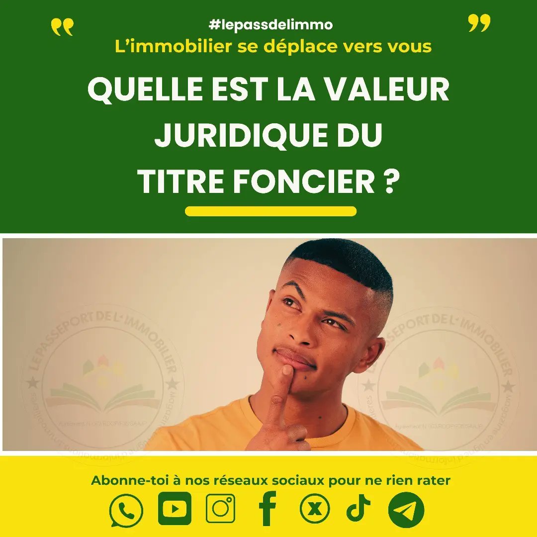 Lepassdelimmo's tweet photo. Un 𝘁𝗶𝘁𝗿𝗲 𝗳𝗼𝗻𝗰𝗶𝗲𝗿 régulièrement établi est :
〽️ 𝗜𝗻𝗮𝘁𝘁𝗮𝗾𝘂𝗮𝗯𝗹𝗲 (ne peut être contesté), 
〽️ 𝗜𝗻𝘁𝗮𝗻𝗴𝗶𝗯𝗹𝗲 (ne peut changer) et 
〽️ 𝗗𝗲́𝗳𝗶𝗻𝗶𝘁𝗶𝗳 (ne peut être révoqué).
#lepassdelimmo #investirdanslimmobilier #Cameroun #infosutiles #Leadership https://t.co/7EmI7Tqz3Y