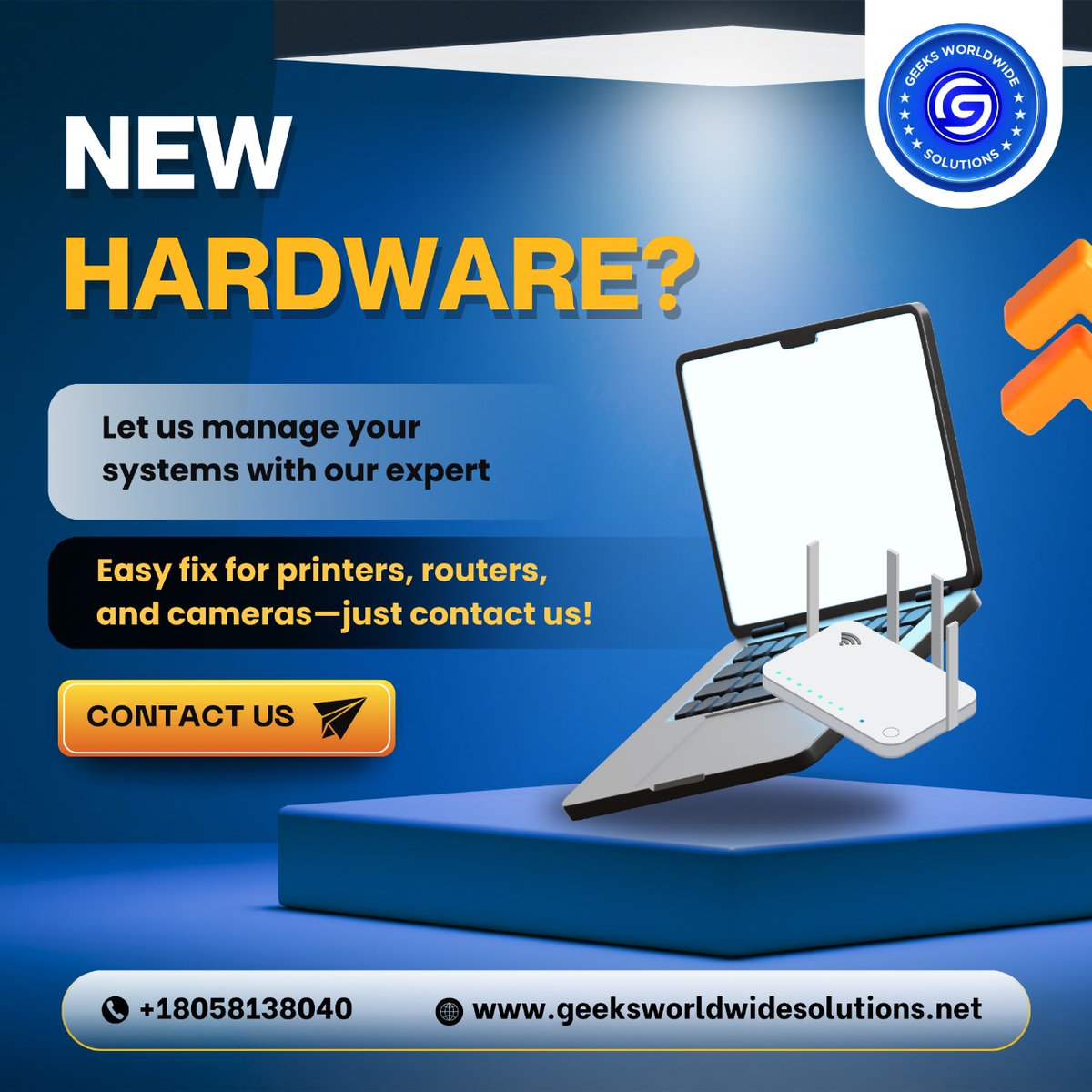 geeksolutioninc's tweet photo. New Hardware?
We Handle Installation and Fix printers, Routers, and Wireless Cameras.
Contact us today For Services⬇️
+18058138040
Follow Us For Daily Updates_ @geeksolutioninc
#HardwareInstallation #SystemManagement #PrinterService #RouterService #CameraInstallation https://t.co/CFxwLXtbdg