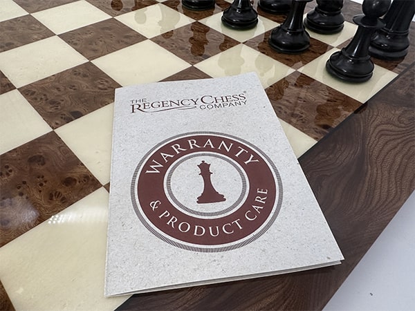 Did you know that our range of chess sets, pieces and boards all come with a 2-year warranty? 📄 

That means you can purchase from us with peace of mind. We truly believe our product aftercare support is unmatched, even if we say so ourselves!