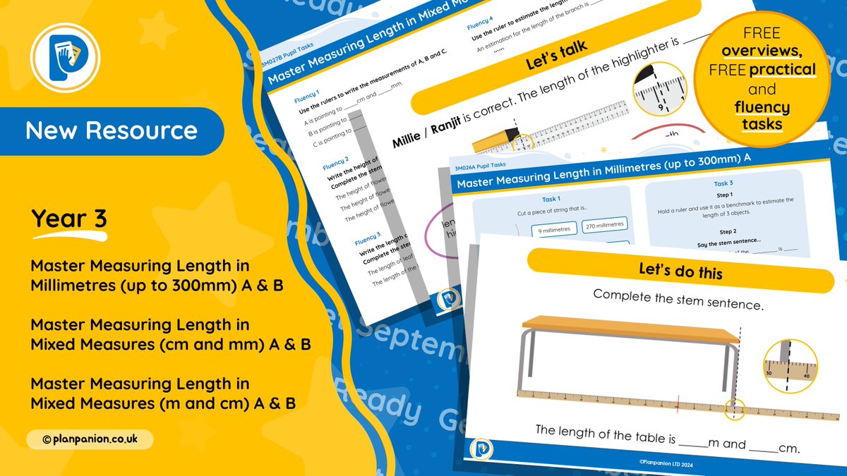 planpanion's tweet photo. Check out our BRAND NEW Y3 Measurement steps! Download our FREE overviews and FREE tasks for every step. 

Subscribers also have access to our reasoning tasks, answers and teaching slides 😁 

Visit https://t.co/ZlvtJA17Xu today to check out our BRAND NEW maths scheme! https://t.co/TntdPD68ur