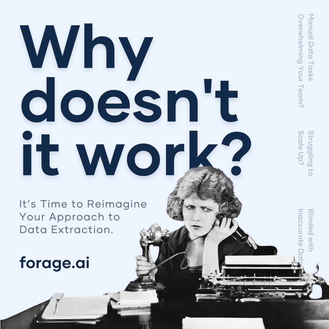 Forage_AI's tweet photo. Picture this: Your business is on the rise, your vision is clear, but something is holding you back.
The manual data tasks that once kept everything running smoothly are now overwhelming your team. No matter how hard they try, results aren’t scaling up as you hoped.
#webdata https://t.co/AYKNrpQR4q