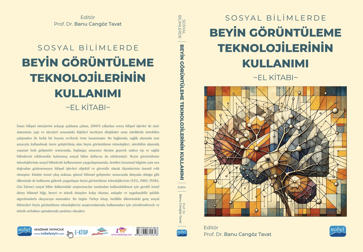 📢 Sevgili öğrencilerim <a href="/huseyin_orkun/">Hüseyin ELMAS</a> ve @er__sena ile beyin görüntüleme yöntemlerinden EEG'yi ele aldığımız ve pek çok değerleri hocamız tarafından daha birçok beyin görüntüleme yönteminin tanıtıldığı kitabımız yayında! nobelyayin.com/sosyal-bilimle…