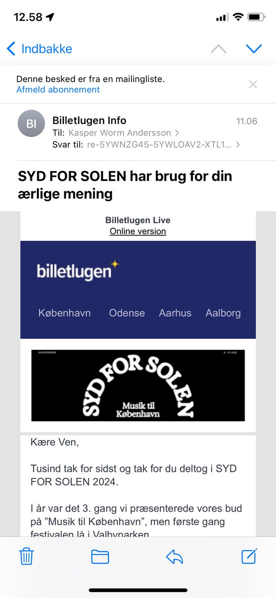 Baseret på de kommentarer de her fået på IG, FB og Trustpilot.. Så er det her sørme en modig mail at sende ud 😅