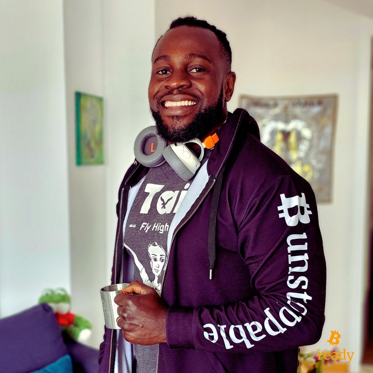 🌍 Our "₿ Unstoppable" hoodie is heading back to Tanzania, worn by someone who embodies resilience &amp; the Bitcoin spirit. From Germany to Africa: no borders, just freedom &amp; connection. ✨ #BUnstoppable #Bitcoin #SustainableFashion