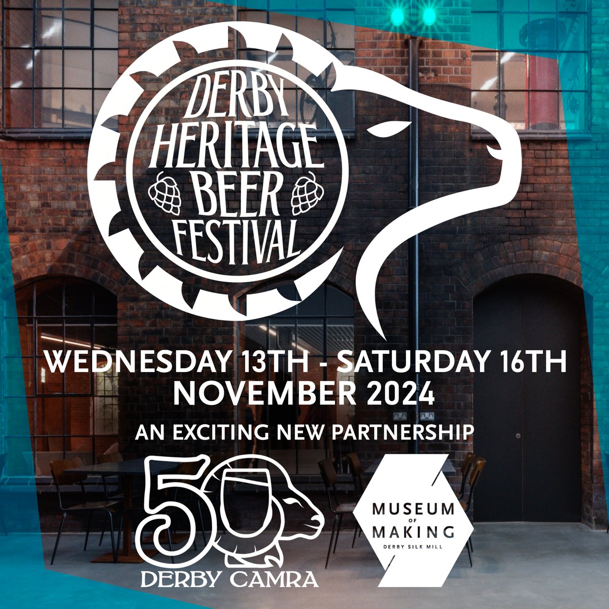 Derby Museums (@derbymuseums) on Twitter photo The Derby CAMRA beer festival is back!
We're partnering with <a href="/DerbyCAMRA/">Derby CAMRA</a> to present the much-anticipated return of the beer festival with the Derby Heritage Beer Festival.
13th - 16th November at the Museum of Making.
Tickets on sale in September.
bit.ly/DMNewsBeerFest… The Derby CAMRA beer festival is back!
We're partnering with <a href="/DerbyCAMRA/">Derby CAMRA</a> to present the much-anticipated return of the beer festival with the Derby Heritage Beer Festival.
13th - 16th November at the Museum of Making.
Tickets on sale in September.
bit.ly/DMNewsBeerFest…