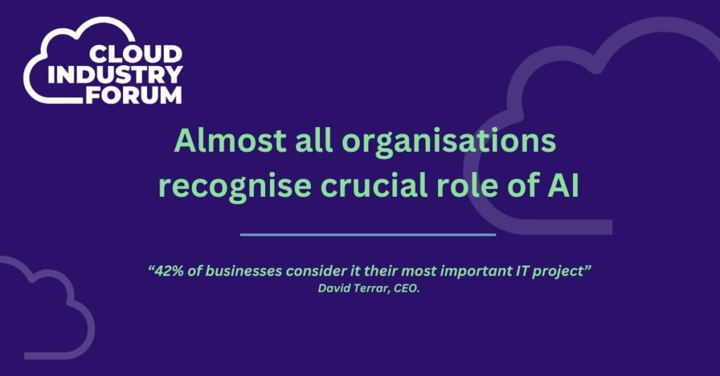 STOP PRESS: Almost all organisations recognise crucial role of #AI, discovers #Cloud #Industry Forum research! #Industrynews #FutureTech #Tech4All #artificalintelligence 

cloudindustryforum.org/press-release-…