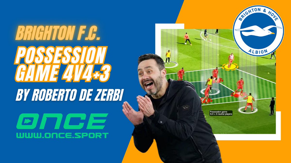dariograbusic's tweet photo. Brighton F.C. - possession game 4v4+3 by Roberto De Zerbi
Video is made with @11OnceSport Pro Video Analyser.
#brightonfc #possession #subscribe #oncepro #possessiongame #rondo #possessions #tikitaka #football #soccer #dariograbusic #nogomet #trening
https://t.co/bBbmAEGnPB https://t.co/7ZuQaDr0CN