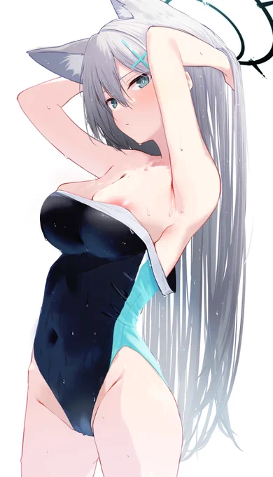 水着シロコ*テラー#ブルアカ #BlueArchive 