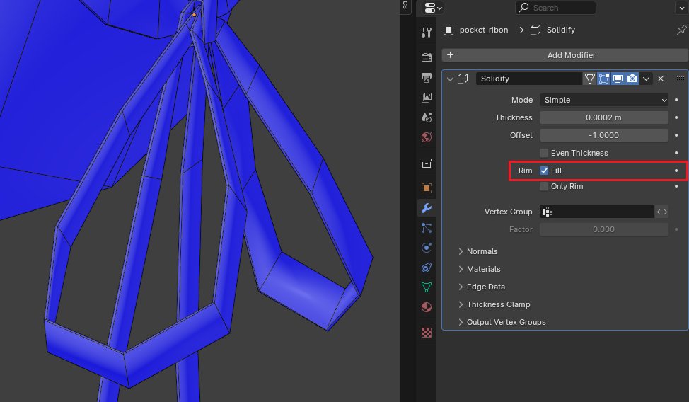 Tomo33921306's tweet image. #Blender 
#Modifier
#Solidify
#Rim 
 
Rim(縁)をFill(満たす)か満たさないか