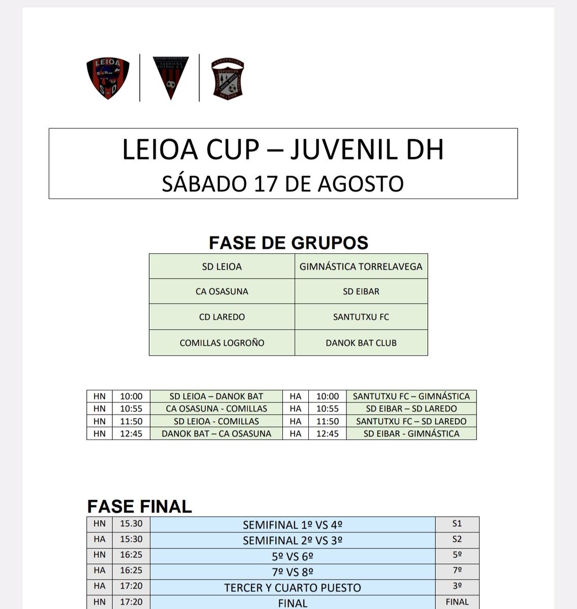 SDLEIOAoficial's tweet photo. 📢Mañana planazo en las instalaciones municipales de Sarriena

🆙A las 10:00 dará comienzo la #LeioaCup de JDH y de Juvenil Nacional
 
🔝Y a las 19:00, de los mejores partidos que se pueden ver en 3° RFEF, #Leioa 🆚 @clubportugalete

🙌Etor zaitez Sarriena-ra

#AupaLeioaBETI 💙 https://t.co/l6HBCco6x6
