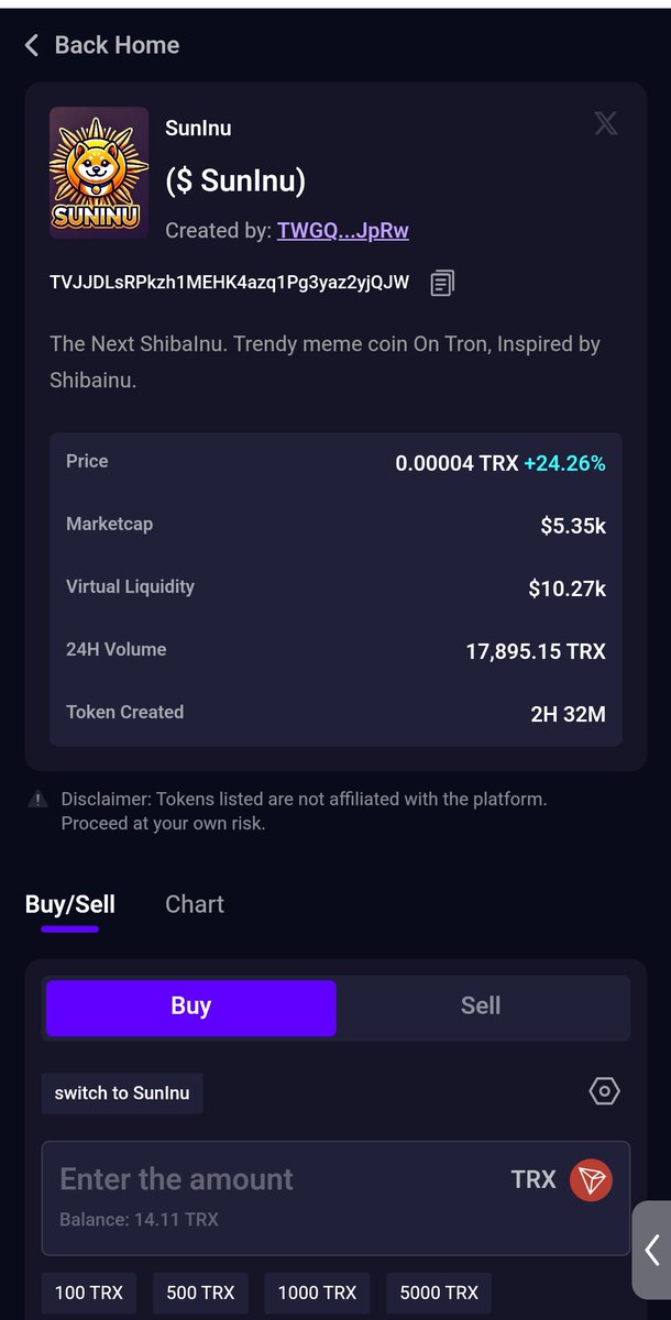 SunInuTron's tweet photo. Why don't you bullish on $SunInu 

The #SunInu going to the moon start accumulating 😈😎 

@sunpumpmeme #meme #tron #tronmeme #trx #sunpump https://t.co/FLOVzKAcYu