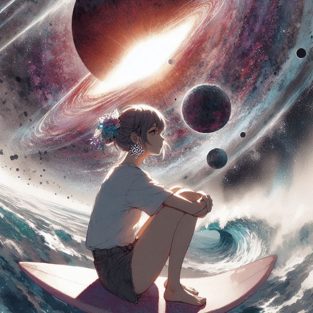minima_ai's tweet photo. 星海サーフ
----------
#VOIDWORLD
#AIART #AIgirl #AIイラスト #AIArtworks #フリーイラスト https://t.co/4li3mOewij