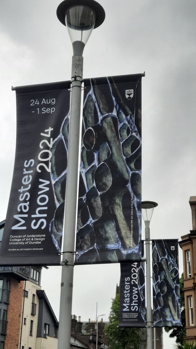 DJCAD's tweet image. Flags are up, and we’re counting down – just over a week to go until Masters Show 2024 opens! 📷  
Students are making final preparations, and we can’t wait to share their achievements with you.  

If you have any questions about visiting, please email degreeshow@dundee.ac.uk