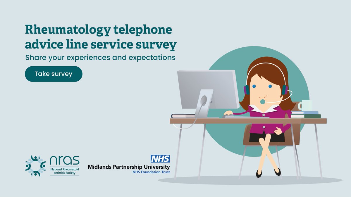 Many rheumatology units are finding it increasingly a challenging to respond to telephone advice line calls. This survey will be used to help us understand how telephone advice line services can be improved. Pls complete the survey forms.office.com/e/CMcC1Un4Kp

If you would like more