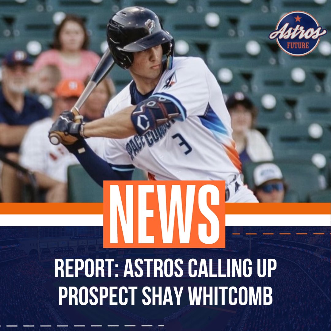 The #Astros are calling up prospect Shay Whitcomb, according to <a href="/AriA1exander/">Ari Alexander</a>. This season he is hitting .293 with 25 HR, 91 RBI, 26 SB in 108 games in Triple-A. #Relentless