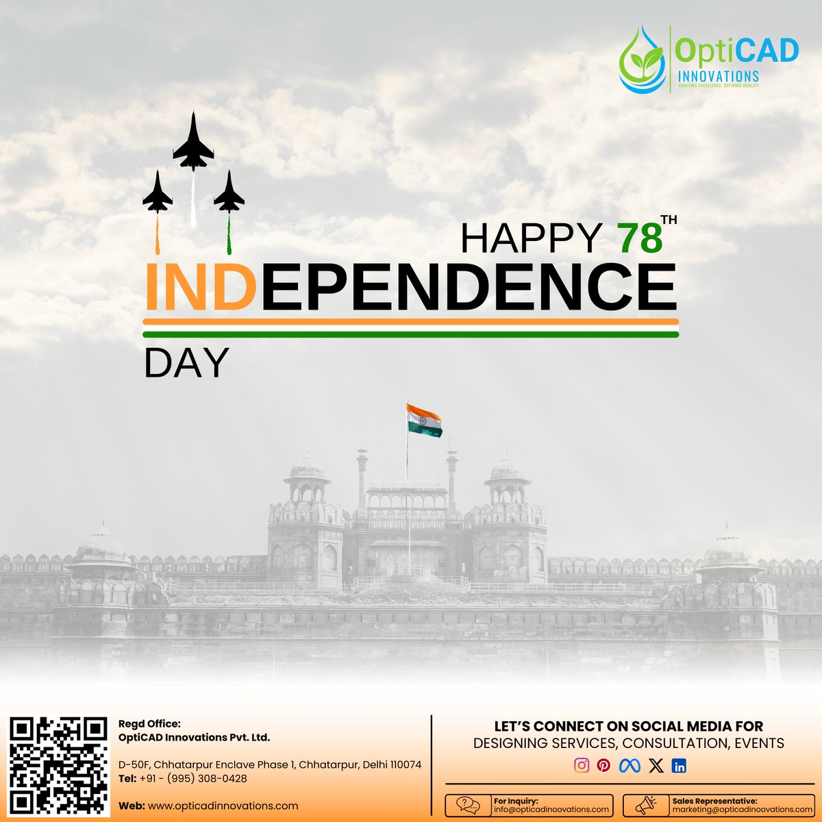 OptiCAD_In's tweet image. 🇮🇳 𝐂𝐞𝐥𝐞𝐛𝐫𝐚𝐭𝐢𝐧𝐠 𝟕𝟖 𝐘𝐞𝐚𝐫𝐬 𝐨𝐟 𝐅𝐫𝐞𝐞𝐝𝐨𝐦 𝐚𝐧𝐝 𝐏𝐫𝐨𝐠𝐫𝐞𝐬𝐬 🇮🇳

𝐅𝐨𝐫 𝐌𝐨𝐫𝐞 𝐈𝐧𝐟𝐨 𝐚𝐛𝐨𝐮𝐭 𝐎𝐩𝐭𝐢𝐂𝐀𝐃 𝐈𝐧𝐧𝐨𝐯𝐚𝐭𝐢𝐨𝐧𝐬:
Email: info@opticadinnovations.com
Website: opticadinnovations.com
Mobile: +91 - (995) 308 0428

#OptiCAD