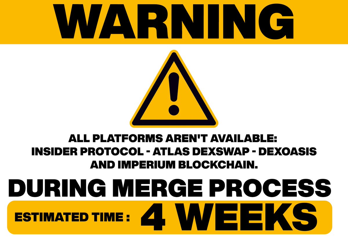 Imperaticus's tweet photo. Please do not bother the support team during the merge..
Everything is written in the official news section. The support team is under massive workload, so please let them do their work in peace.
Thank you very much!
#INSIDERPROTOCOL #DEXOASIS #ATLASDEXSWAP #IMPERIUMBLOCKCHAIN https://t.co/kWUw1mZxtq