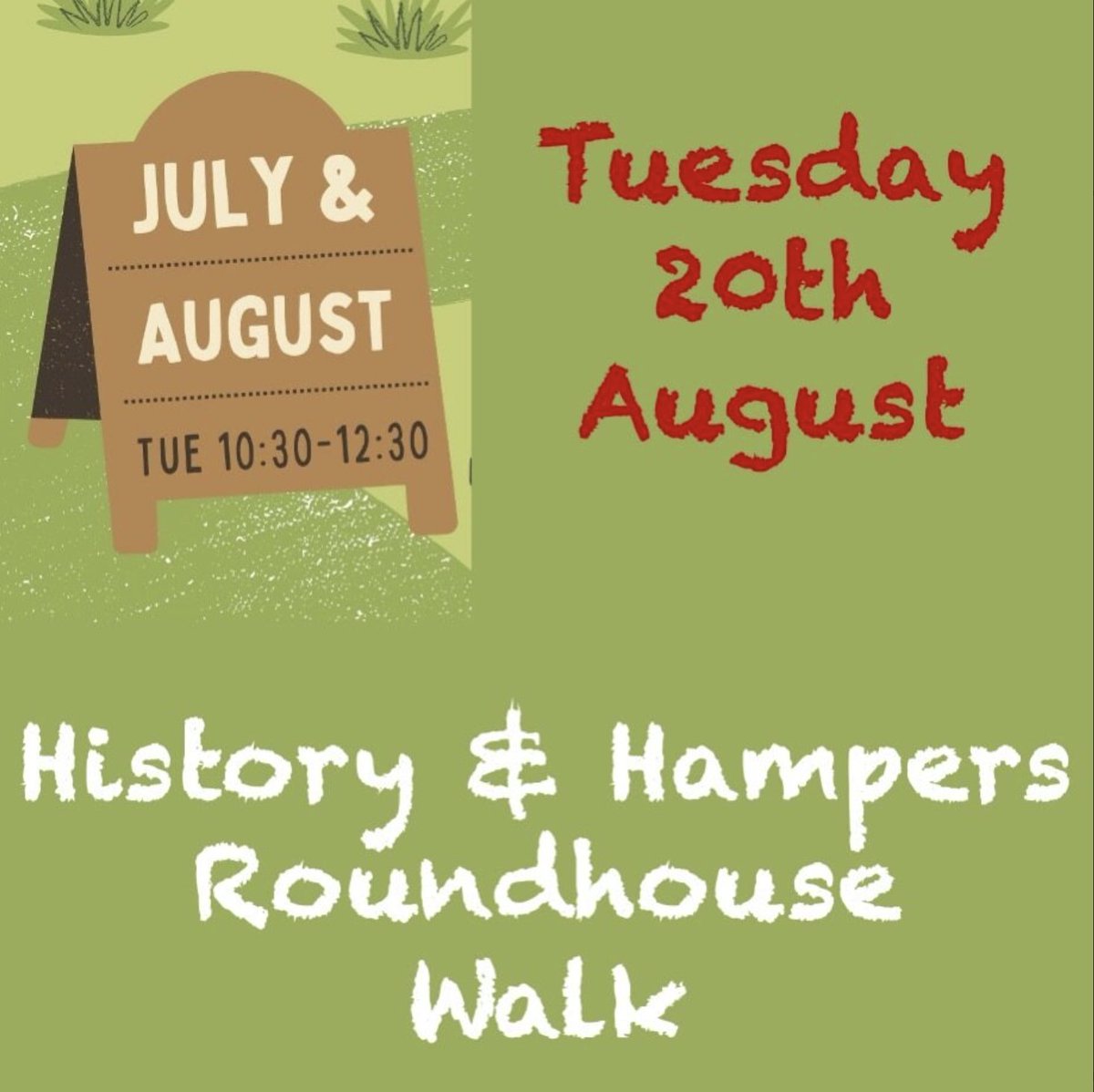 Join us on 20th August for our History and Hampers event! 

Discover ancient history with a guided family walk to a historic roundhouse. Bring along your own picnic if you want to join us for a break with a view! 🍎🏞