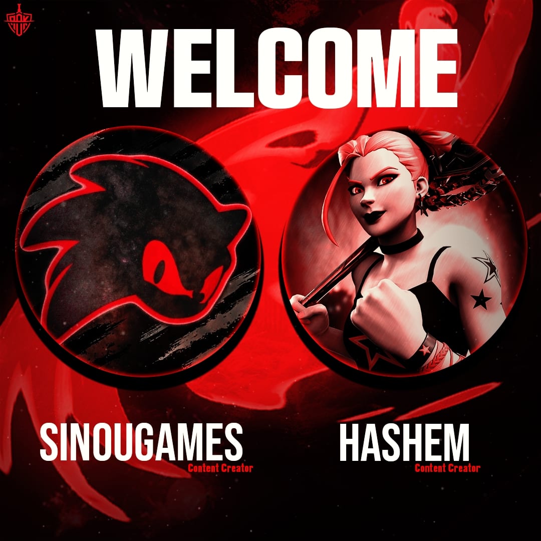 Welcome to the new content creators joining our team! We look forward to seeing your creativity and unique touch enhance our shared vision. Welcome to our family! 🔴⚫️

ABK | SINOUGAMES ( YASSIN ) 🗡
ABK | HASHEM 🗡