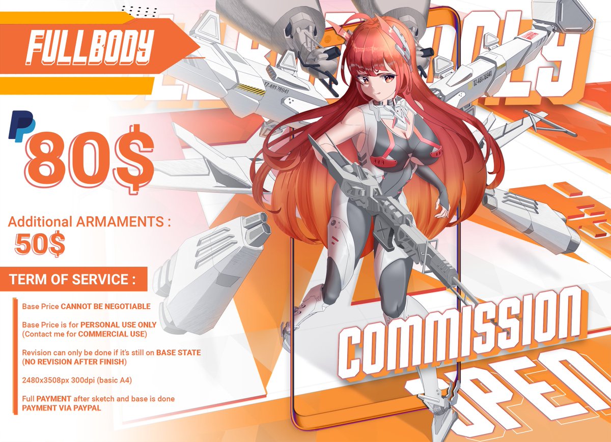 Hello, I am open for commission for characters, Mecha Musume, Mechs, and concept illustrations  For FULL BODY ONLY  if you're interested, 

feel free to :  DM me VIA Discord     

DC : artknight   

for more portfolio :
instagram.com/artknight045/?…