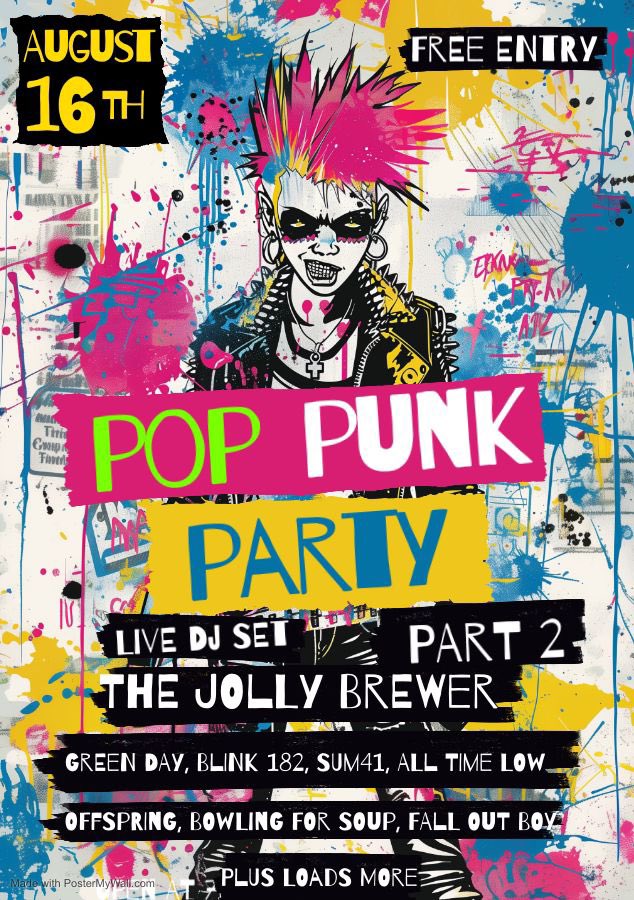 POP PUNK PARK LINCOLN!!! 🤘
Everyone welcome tonight, free entry