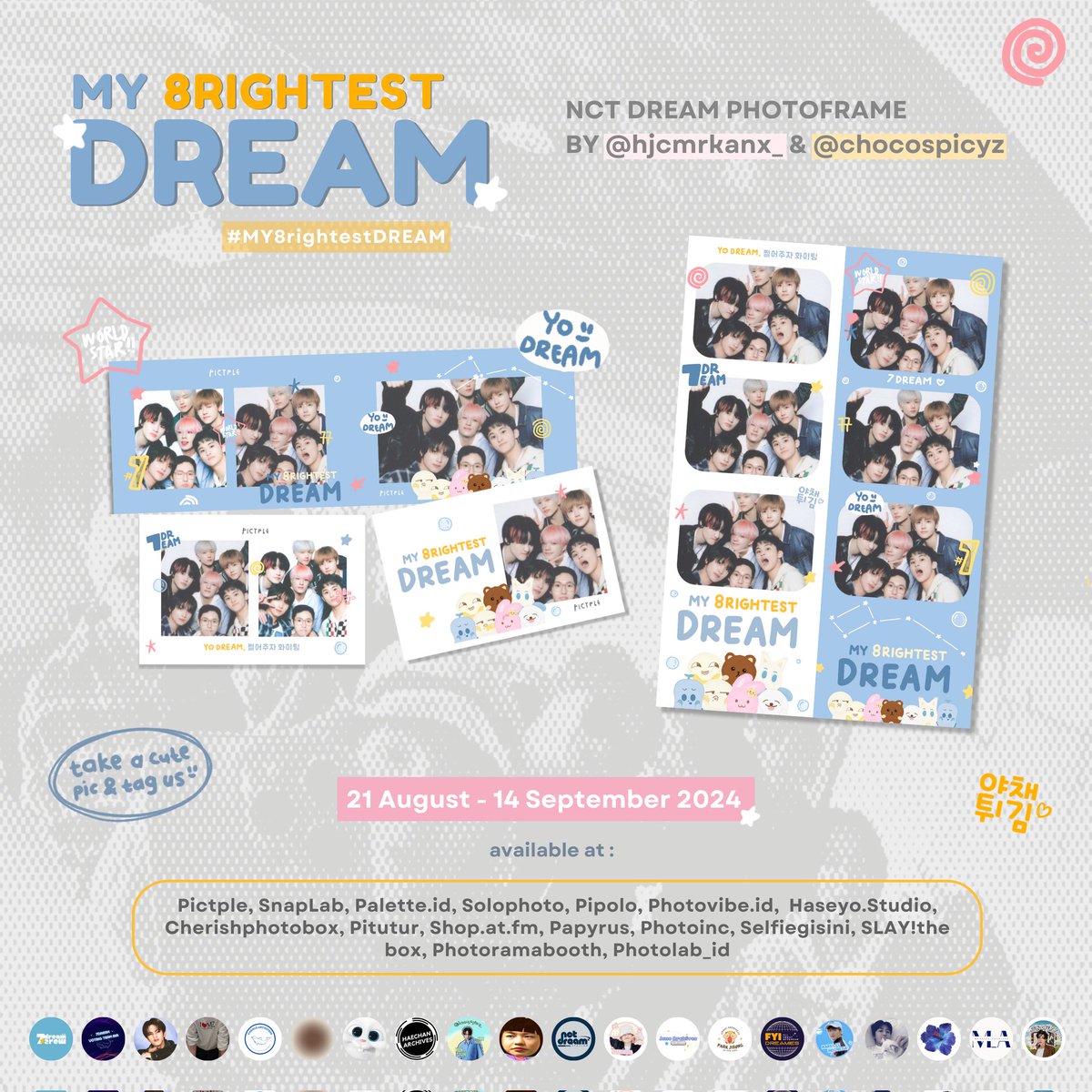 7DREAMVT_INA's tweet photo. — My 8rightest DREAM ☆☆☆☆☆☆☆

7DREAM 8th Anniversary Photooboth Event by @hcjmrkanx_ &amp; @chocospicyz 

📅 : 21st August - 21st Sept
📍: details on the threads below

Kindly tag us if you use this frame, and use this hashtags #My8rightestDREAM for share your moments!ෆ https://t.co/4jZmlqDgGx