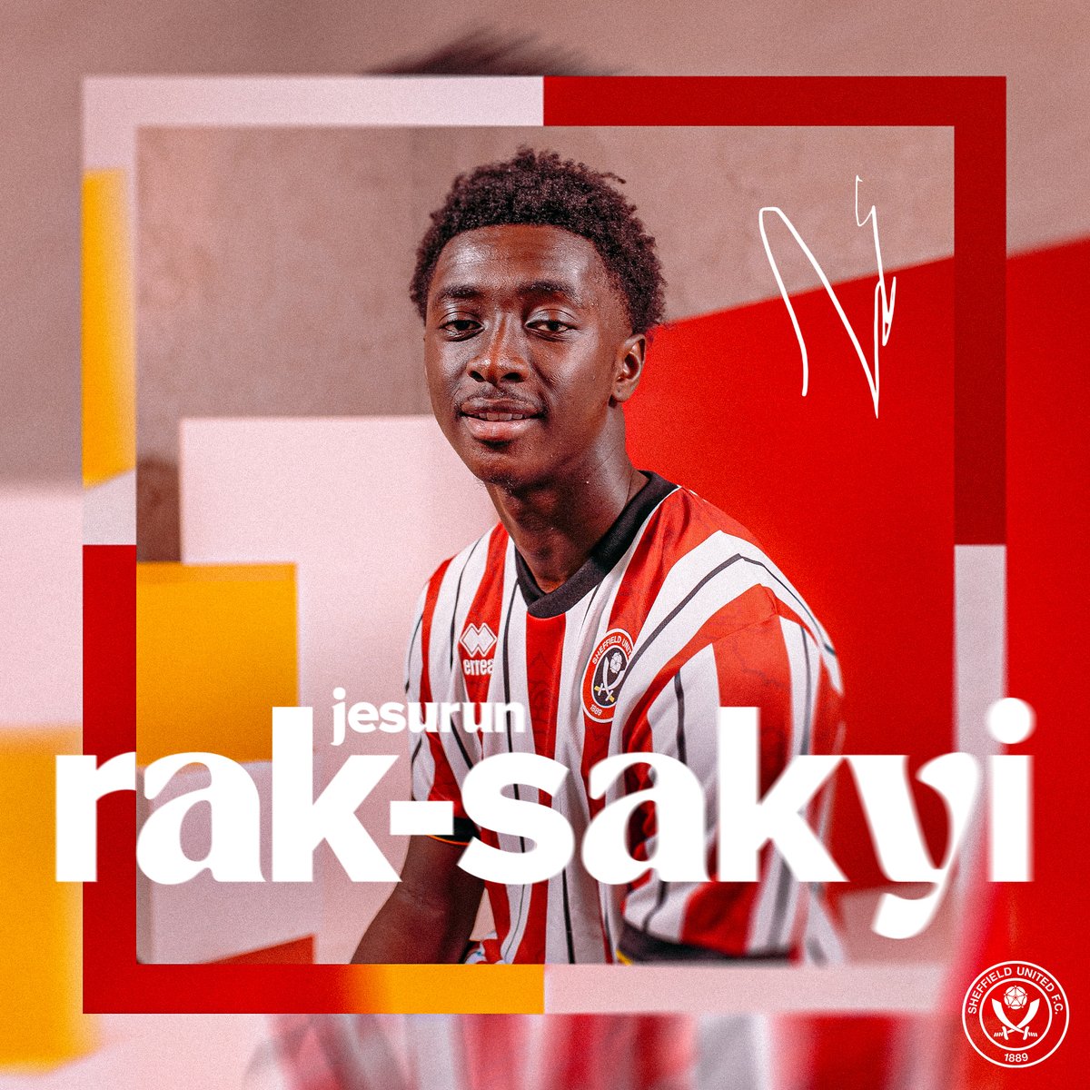 SheffieldUnited's tweet photo. #SUFC have fought strong competition to secure the services of Jesurun Rak-Sakyi on a season-long loan from @CPFC. ✍️