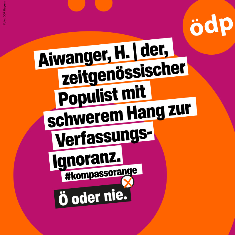 oedpbayern's tweet photo. Aiwanger fordert die Abschaffung der Erbschaftsteuer. Dabei ist Ihre Existenz in der Verfassung festgeschrieben. Doch das ist ihm egal. Er kennt die Verfassung, aber er nimmt sie nicht ernst:
https://t.co/hGejwPXcYL
Bernhard G. Suttner
#ÖDP #orangeaktiv #öodernie #kompassorange https://t.co/CZj0h6LshA
