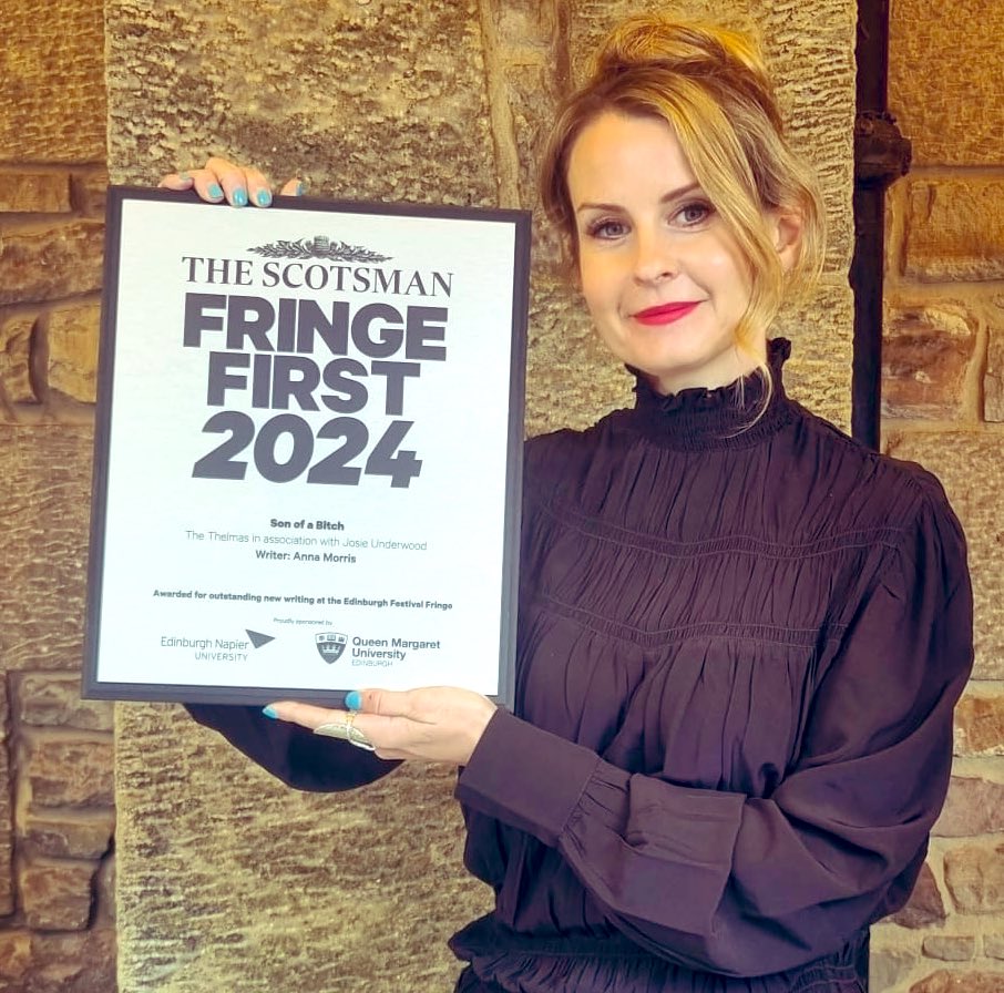 I JUST WON A FRINGE FIRST!!! 

I’m absolutely speechless 💕

<a href="/SonOfABitchPlay/">Son of a Bitch Play</a> 
Thank you <a href="/TheScotsman/">The Scotsman</a> 
Thank you my entire team: <a href="/Summerhallery/">Summerhall</a> <a href="/TheThelmas/">The Thelmas</a> &amp; Josie Underwood, <a href="/chunchilla/">Maddy Moore</a> <a href="/meggy/">Megan Lucas</a> <a href="/ellie4443/">Ellie Isherwood</a> Dave Jackson, Josie Shipp, Danny Willis.