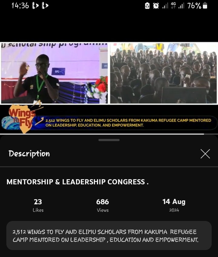 anyango_daphin's tweet photo. "Education can give us wings to fly" courtesy of #WingsToFly by @KeEquityBank
The ongoing Education and Leadership Congress is part of 15 years of empowering dreams.
@RelsonJude  @lyanaaira1 tune in and Watch here: https://t.co/X1XSgP5NLn 
#EquityBank 
#Kakuma 
#Elimu https://t.co/KEb8qvs772