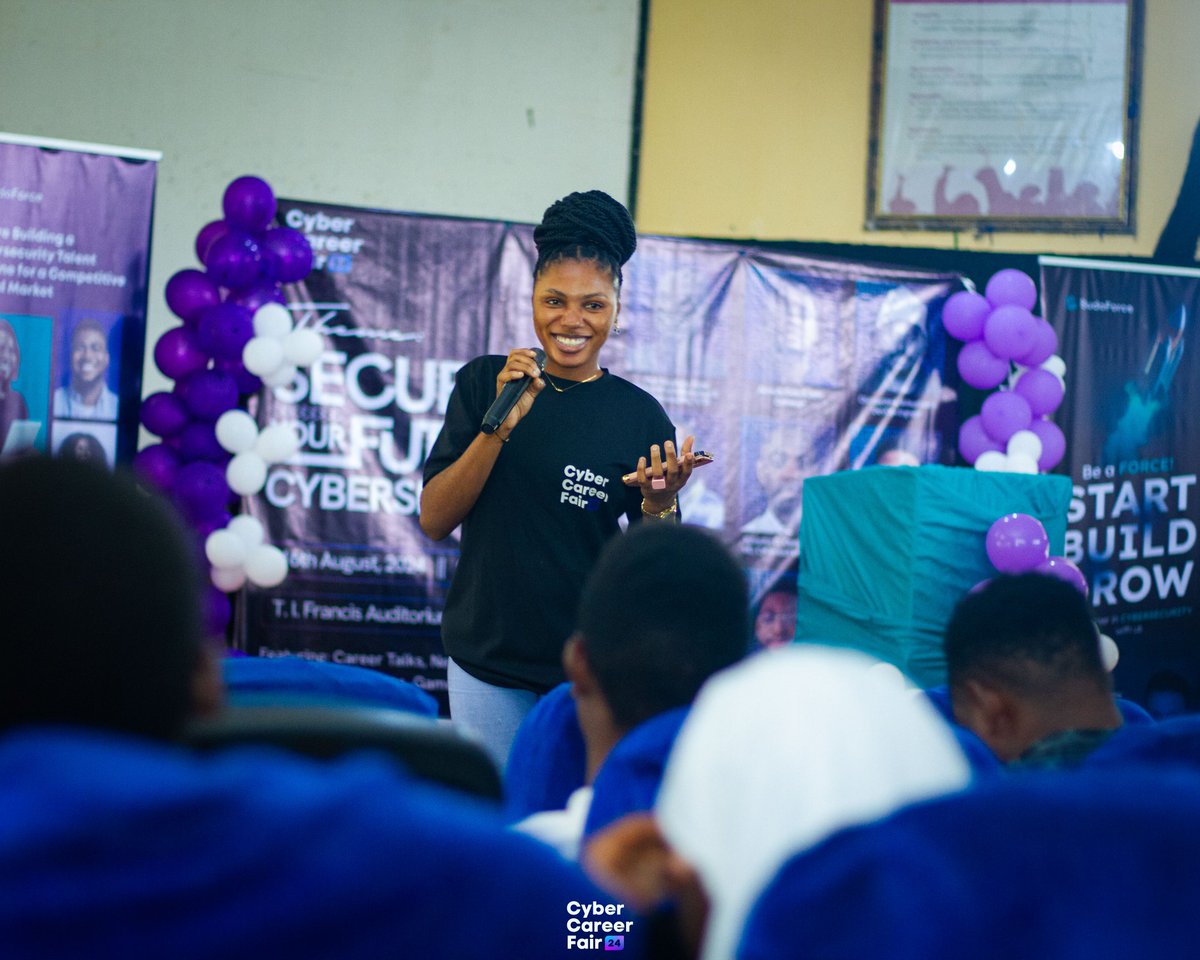 ccfairfuta's tweet photo. We weren't joking about this event being a game changer.

If you're not here I don't know where you'll rather be.

Here are amazing moments to feed your eyes with!🔥
#CCF24 #Cybersecurity #Cybercareerfair #Careerfair https://t.co/ybQirSLfbU