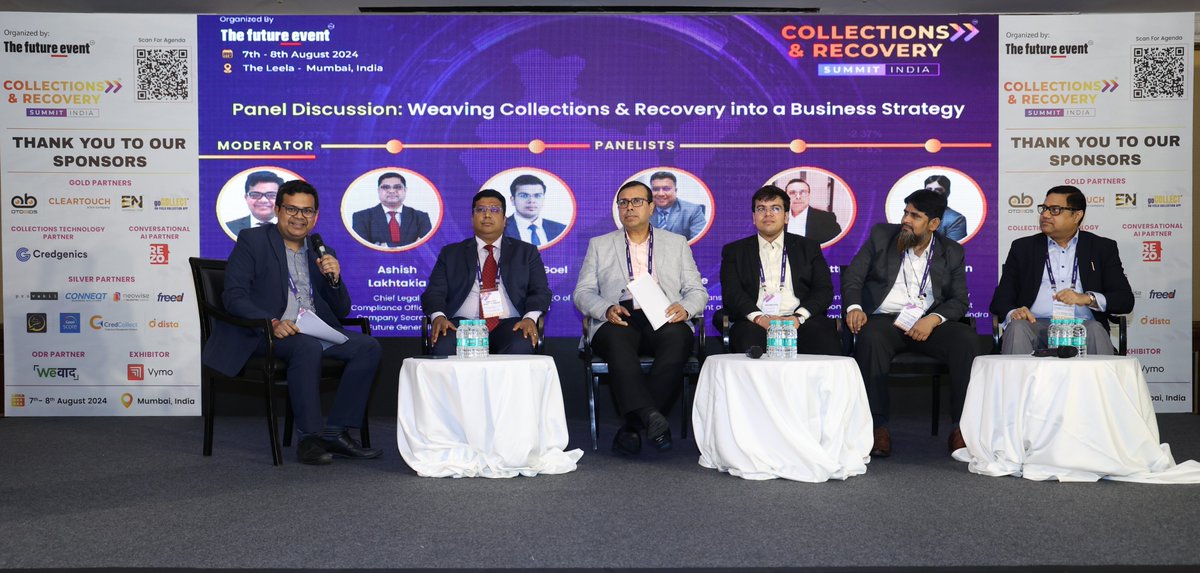 TheFutureEvent1's tweet photo. Panel Discussion: Weaving Collections & Recovery into a Business Strategy at the 2nd edition Collections and Recovery Summit India🚀
@credgenics @JioFinance1 @Future_Generali @HDFC_Bank @kotak811
#jiofinance #JioAppnapanForLife #Finance #FutureGenerali #HDFCBank https://t.co/fij67m611H