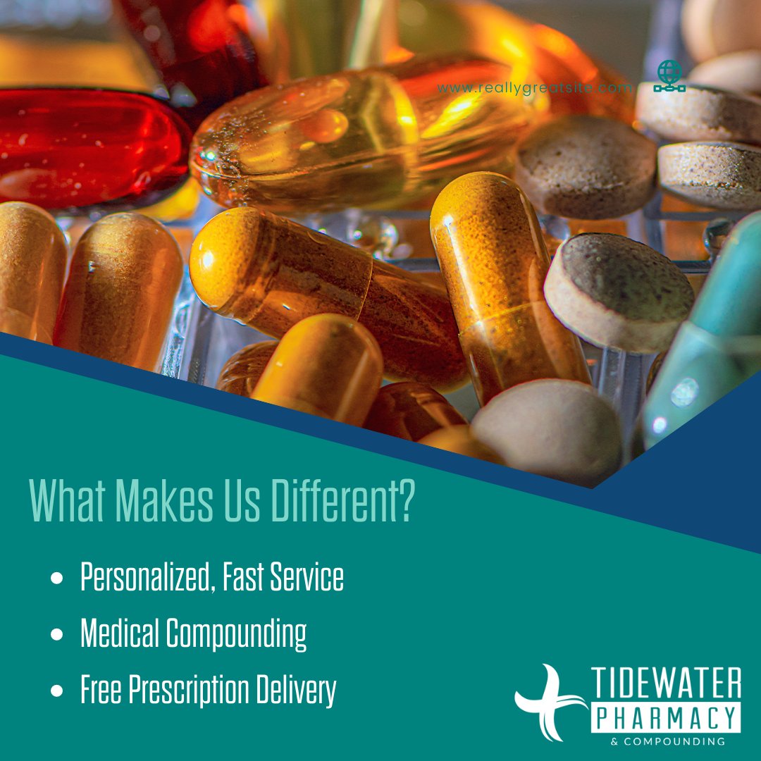 Experience healthcare tailored to your needs!

#PersonalizedCare #CompoundingPharmacy #HealthcareSolutions #PrescriptionDelivery #FastPharmacy #CustomMedication #HealthInnovation #TidewaterPharmacy